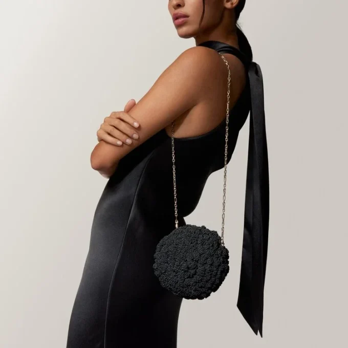 Rund hæklet taske, Cartier Soir Rund hæklet taske, Cartier Soir