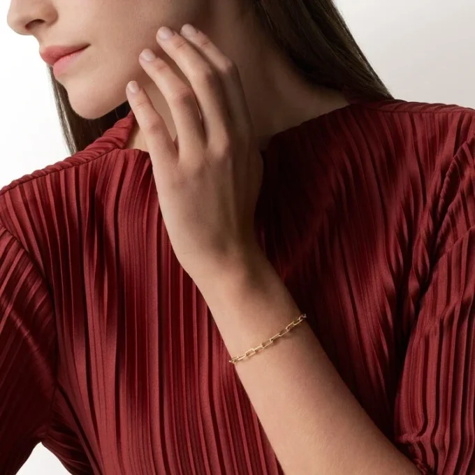 Santos De Cartier armbånd, kæde, lille model Santos De Cartier armbånd, kæde, lille model