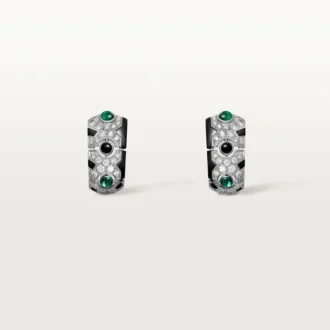 [Sur]Naturel øreringe – hvidguld, smaragder, onyx, diamanter – Cartier