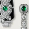 [Sur]Naturel øreringe – hvidguld, smaragder, onyx, diamanter – Cartier
