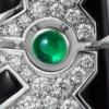 [Sur]Naturel øreringe – hvidguld, smaragder, onyx, diamanter – Cartier