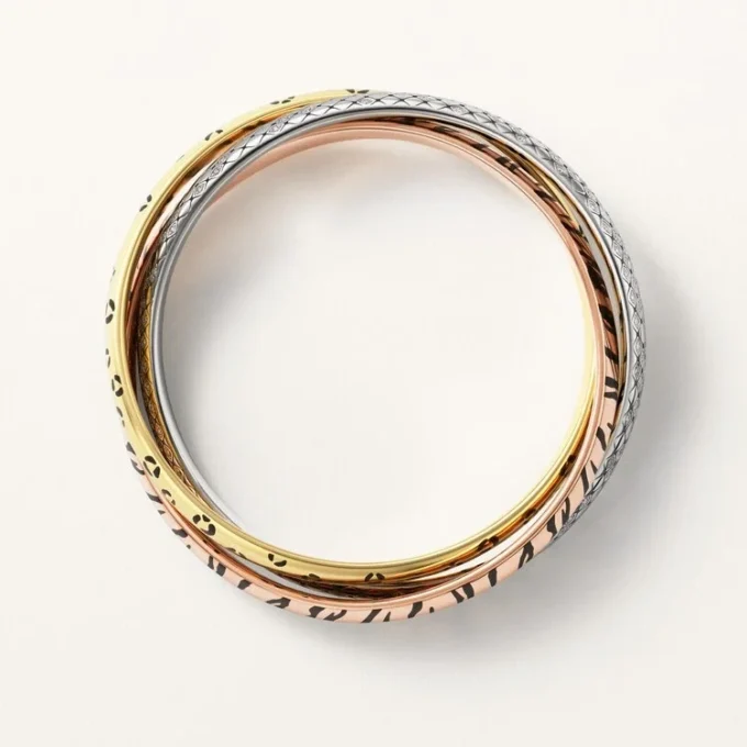 Trinity-armbånd, lak, diamanter Trinity-armbånd, lak, diamanter