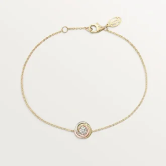 Trinity-armbånd, på kæde, 1 diamant