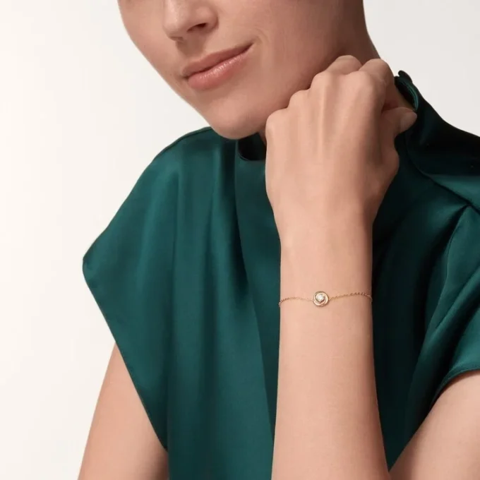 Trinity-armbånd, på kæde, 1 diamant Trinity-armbånd, på kæde, 1 diamant