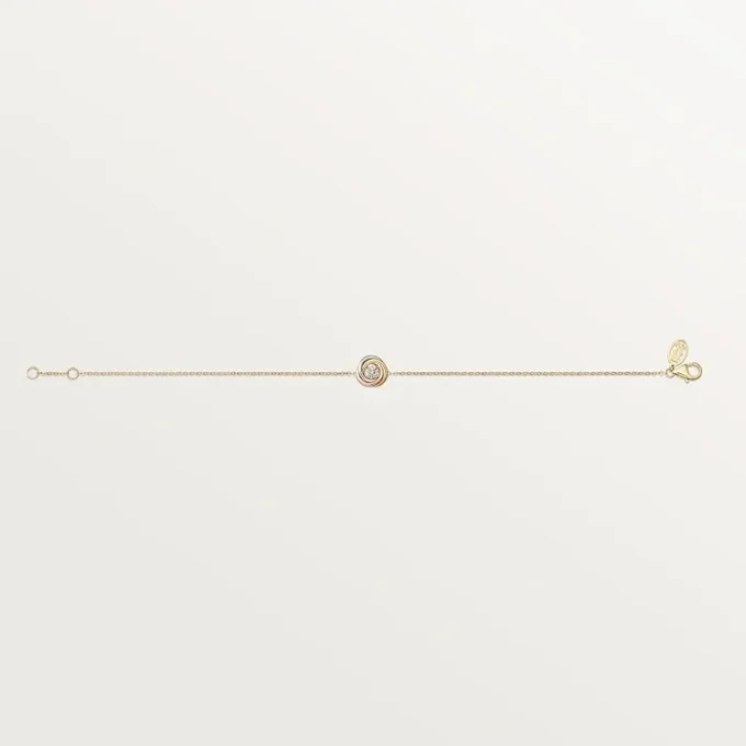 Trinity-armbånd, på kæde, 1 diamant Trinity-armbånd, på kæde, 1 diamant
