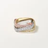 Trinity Cushion-ring, klassisk model, pavé Trinity Cushion-ring, klassisk model, pavé