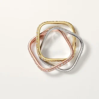 Trinity Cushion-ring, klassisk model, pavé