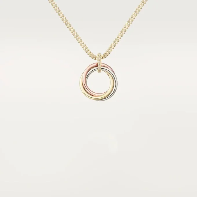 Trinity diamanthalskæde i tricolor guld | Cartier Us Trinity diamanthalskæde i tricolor guld | Cartier Us