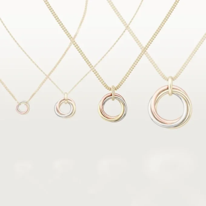 Trinity diamanthalskæde i tricolor guld | Cartier Us Trinity diamanthalskæde i tricolor guld | Cartier Us