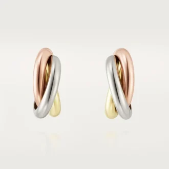 Trinity hoopøreringe i tricolor guld | Cartier Us