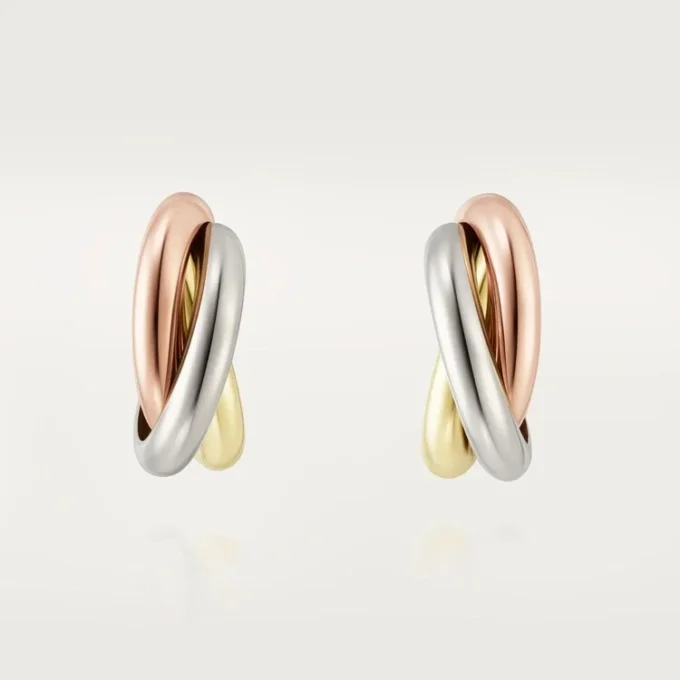 Trinity hoopøreringe i tricolor guld | Cartier Us Trinity hoopøreringe i tricolor guld | Cartier Us