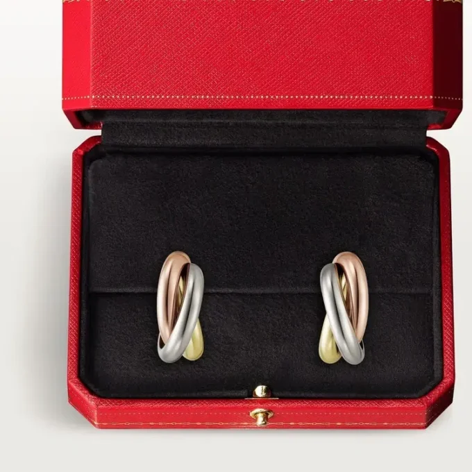 Trinity hoopøreringe i tricolor guld | Cartier Us Trinity hoopøreringe i tricolor guld | Cartier Us