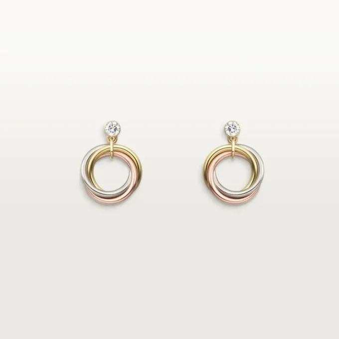 Trinity øreringe, brillantslebne diamanter Trinity øreringe, brillantslebne diamanter