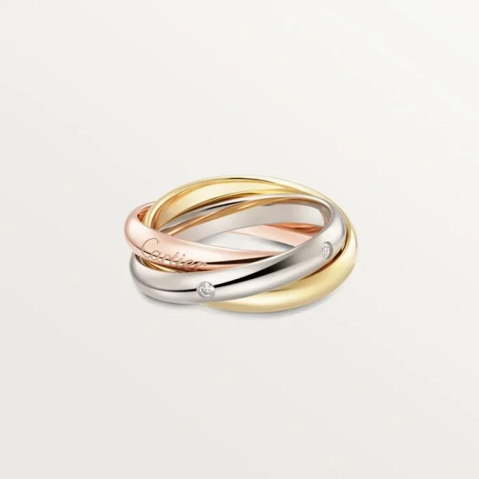 Trinity-ring, klassisk model, 5 diamanter Trinity-ring, klassisk model, 5 diamanter