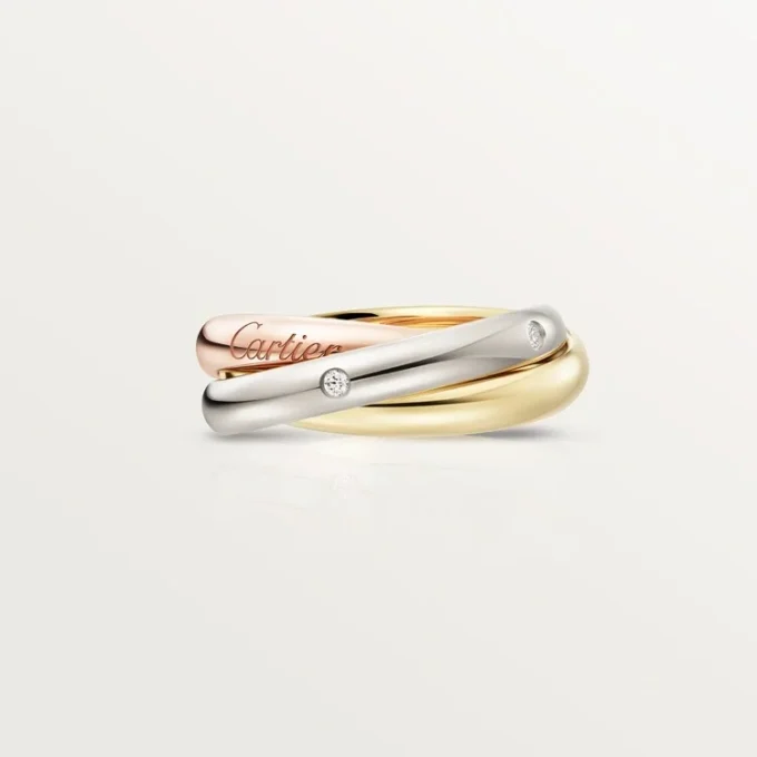 Trinity-ring, klassisk model, 5 diamanter Trinity-ring, klassisk model, 5 diamanter