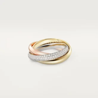 Trinity-ring, klassisk model, halvpavé