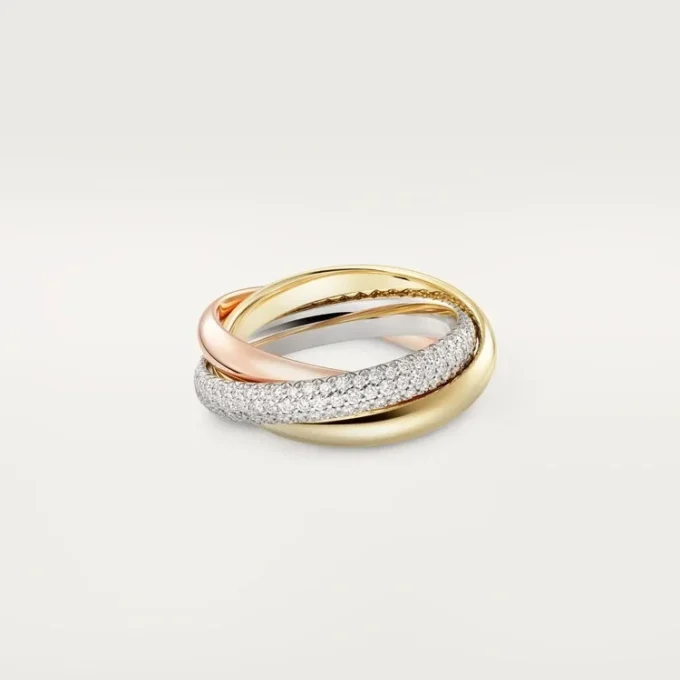 Trinity-ring, klassisk model, halvpavé Trinity-ring, klassisk model, halvpavé