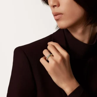 Trinity-ring, klassisk model, halvpavé
