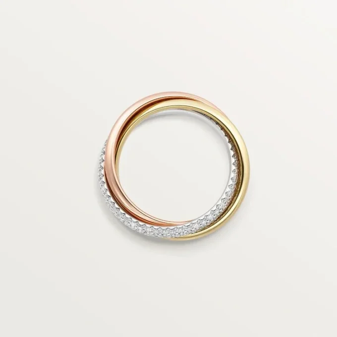 Trinity-ring, klassisk model, halvpavé Trinity-ring, klassisk model, halvpavé
