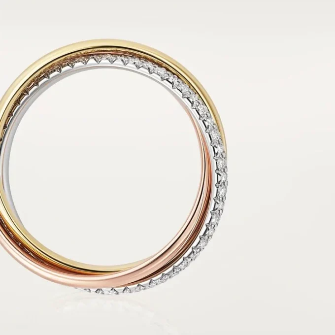 Trinity-ring, klassisk model, halvpavé Trinity-ring, klassisk model, halvpavé