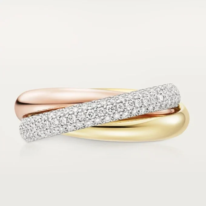 Trinity-ring, klassisk model, halvpavé Trinity-ring, klassisk model, halvpavé
