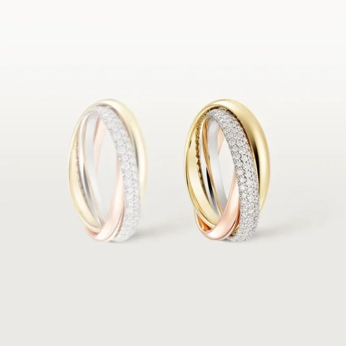 Trinity-ring, klassisk model, halvpavé Trinity-ring, klassisk model, halvpavé