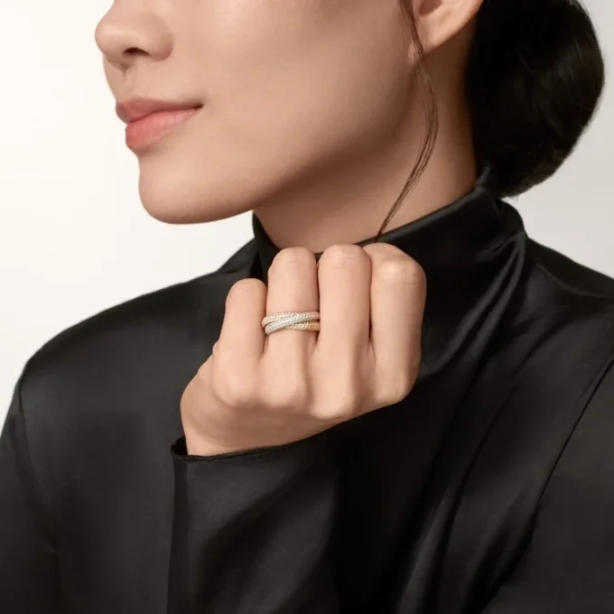 Trinity-ring, klassisk model, pavé Trinity-ring, klassisk model, pavé