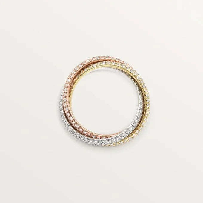 Trinity-ring, klassisk model, pavé Trinity-ring, klassisk model, pavé