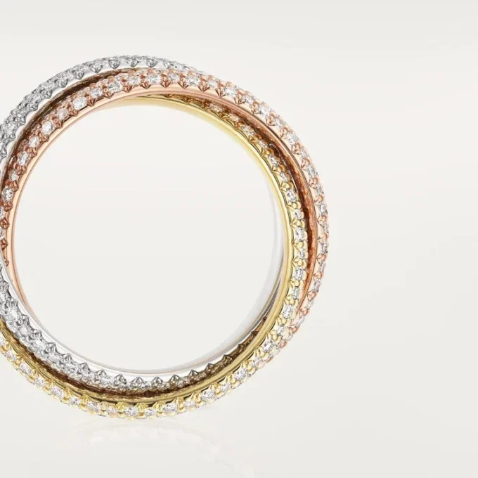 Trinity-ring, klassisk model, pavé Trinity-ring, klassisk model, pavé