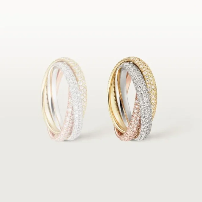 Trinity-ring, klassisk model, pavé Trinity-ring, klassisk model, pavé