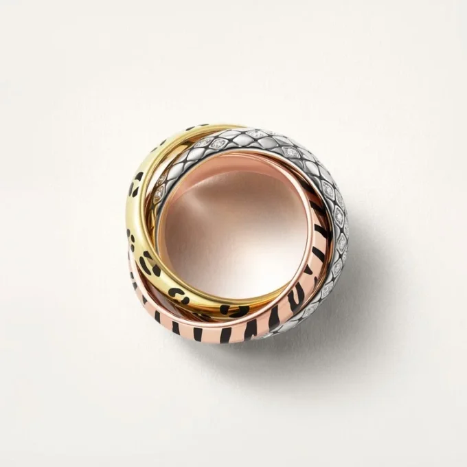 Trinity-ring, lak, halvpavé Trinity-ring, lak, halvpavé