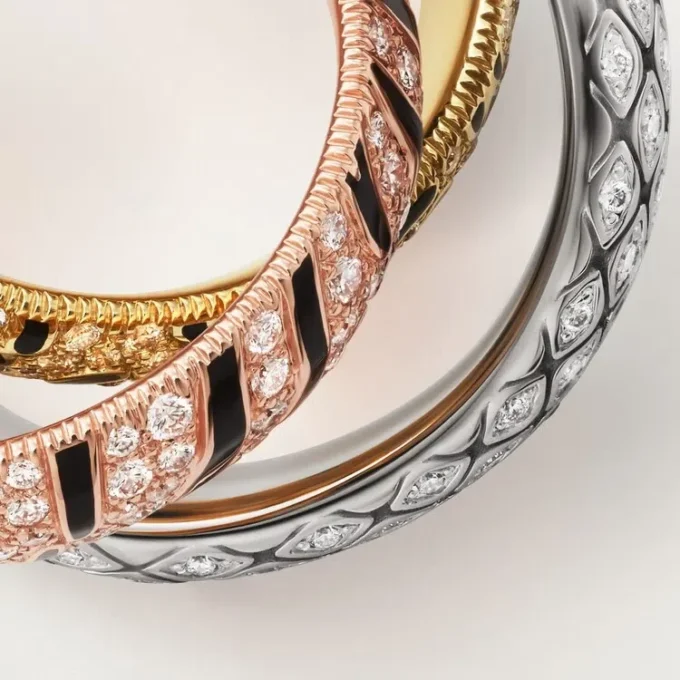 Trinity-ring, lak, pavé Trinity-ring, lak, pavé