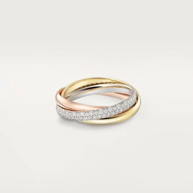 Trinity-ring, lille model, halvpavé Trinity-ring, lille model, halvpavé