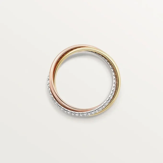 Trinity-ring, lille model, halvpavé Trinity-ring, lille model, halvpavé