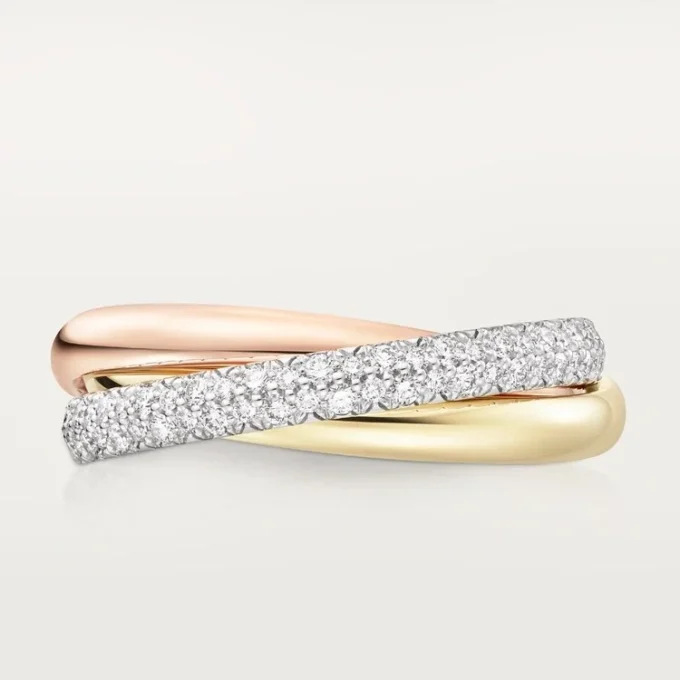 Trinity-ring, lille model, halvpavé Trinity-ring, lille model, halvpavé