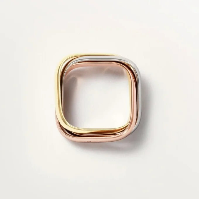 Trinity-ring, pudeformet, klassisk model Trinity-ring, pudeformet, klassisk model