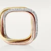 Trinity-ring, pudeformet, mellemstor model, halvpavé Trinity-ring, pudeformet, mellemstor model, halvpavé