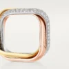 Trinity-ring, pudeformet, stor model, halvpavé Trinity-ring, pudeformet, stor model, halvpavé