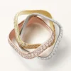 Trinity-ring, pudeformet, stor model, pavé Trinity-ring, pudeformet, stor model, pavé