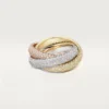 Trinity-ring, stor model, pavé Trinity-ring, stor model, pavé