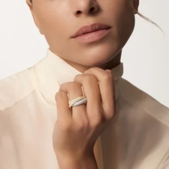 Trinity-ring, stor model, pavé