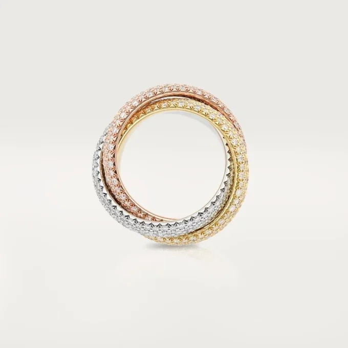 Trinity-ring, stor model, pavé Trinity-ring, stor model, pavé