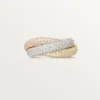 Trinity-ring, stor model, pavé Trinity-ring, stor model, pavé
