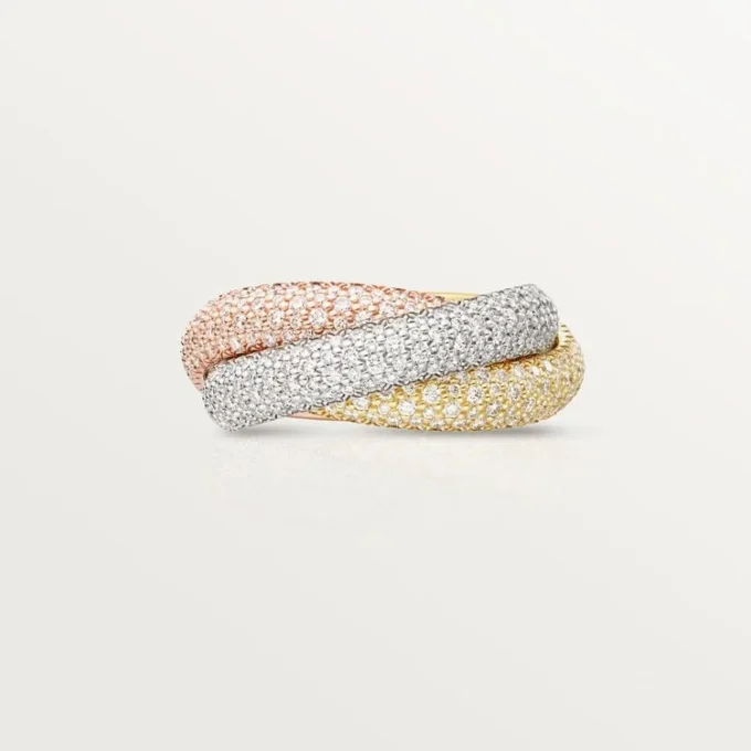 Trinity-ring, stor model, pavé Trinity-ring, stor model, pavé