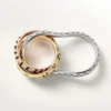 Trinity-ring til to fingre, lakeret, pavé Trinity-ring til to fingre, lakeret, pavé