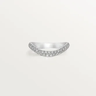 Trinity Ruban vielsesring – platin, diamant – Cartier