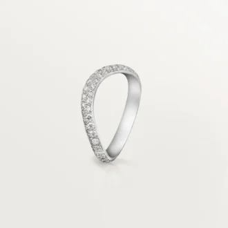 Trinity Ruban vielsesring – platin, diamant – Cartier