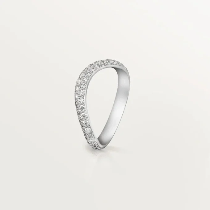 Trinity Ruban vielsesring – platin, diamant – Cartier Trinity Ruban vielsesring – platin, diamant – Cartier