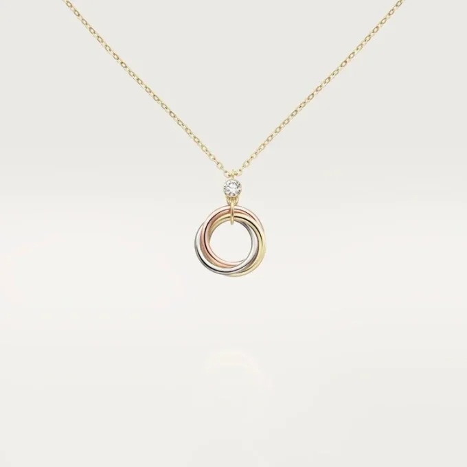 Trinity-vedhæng, 1 diamant Trinity-vedhæng, 1 diamant