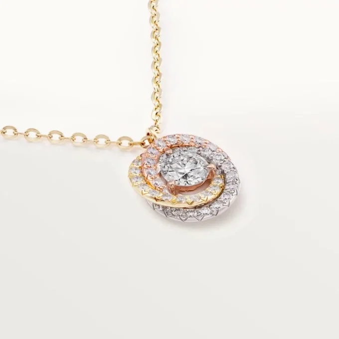 Trinity-vedhæng, 1 diamant, pavé Trinity-vedhæng, 1 diamant, pavé